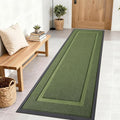 OLANLY Front Door Mat Indoor Outdoor Entrance, Waterproof All-Season, All-Weather Doormat, Sturdy Natural Rubber, Low Profile, Easy Clean Patio Porch Entryway Mat, 71x23, Classic Green