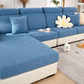 Sofa Covers Couch Covers for Sofa Pet Friendly Couch Cushion Covers Universal Sofa Covers Washable Stretch Slipcovers for Sectional Sofa (Texture Blue,Back Cover M)