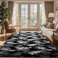 4x6 Ft Shag Rugs for Bedroom Living Room, Tie-Dyed Ultra Soft Fluffy Furry Area Rugs for Indoor Floor, Aesthetic Carpet for Kids Home Decor (Grey)