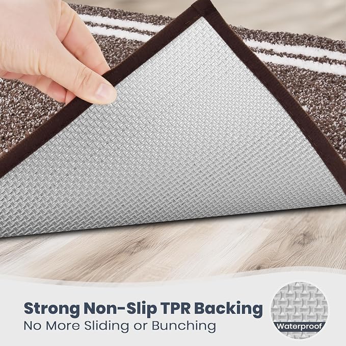 PURRUGS Bathroom Rug Non-Slip Machine Washable 20" x 30", Super Absorbent and - Image 4