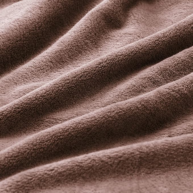 BEDELITE Fleece Blanket Brown Throw Blankets for Couch & Bed, Luxury Plush Cozy Fuzzy Blanket 50" x 60", Super Soft Warm Lightweight Throw Blanket for Travel Camping