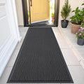 OLANLY Front Door Mat Indoor Outdoor Entrance, Waterproof Heavy Duty Doormat, Fade Resistant, Low Profile, Easy Clean Patio Porch Welcome Floor Mats for Entry, 47x23, Charcoal Grey
