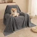 MYSKY HOME Chair Covers Armchair, Recliner Chair Cover Dark Grey Couch Cover, Sofa Cover for Sectional Sofa L Shape Oversized Couch Covers Protector for Dog Pet Couch Throw Slipcover Washable, 71"X91"