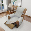 Recliner Chair Covers Reversible Sofa Cover Couch Cover for Pets Lazy Boy Furniture Protector(28''Recliner,Light Grey/Beige)