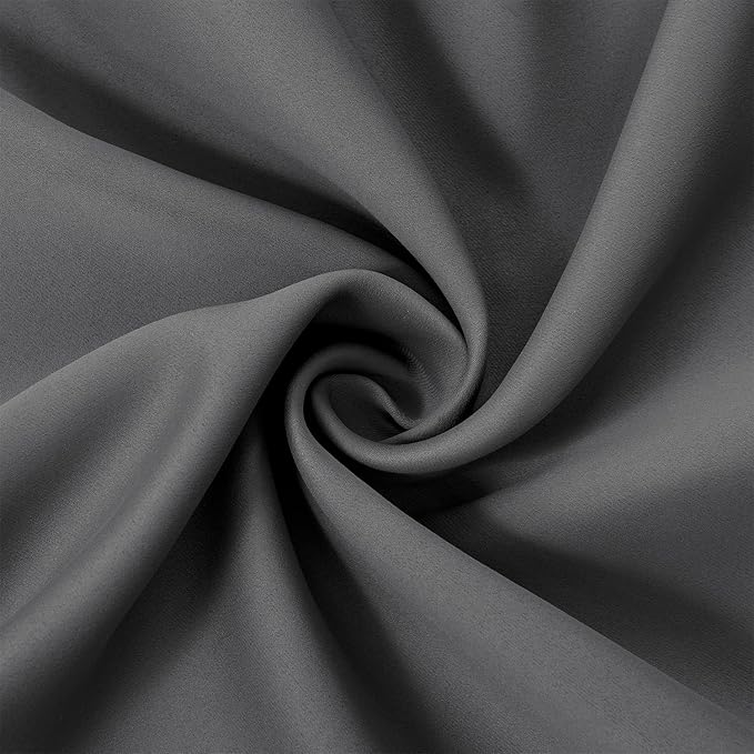 LEMOMO Grey Thermal Blackout Curtains/38 x 84 Inch/Set of 2 Panels Room Darkening Curtains for Bedroom