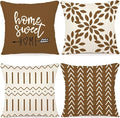 YCOLL Pillow Covers 18x18 Set of 4, Modern Sofa Throw Pillow Cover, Decorative Outdoor Linen Fabric Pillow Case for Couch Bed Car 45x45cm