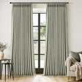 MIULEE Pinch Pleated Thick Linen Curtains 108 Inches Length 2 Panels for Living Room Bedroom, Extra Long Pinch Pleat Drapes Back Tab Light Filtering Sage Green Foor to Ceiling Curtains with Hooks