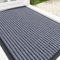 OLANLY Front Door Mat Indoor Outdoor Entrance, Waterproof Heavy Duty Doormat, Fade Resistant, Low Profile, Easy Clean Patio Porch Welcome Floor Mats for Entry, 33x21, Ash Grey