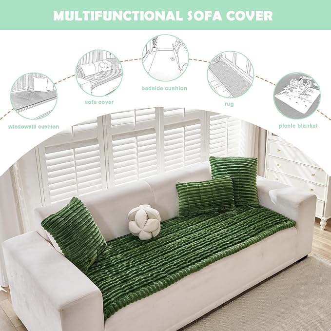 ZQFFB Pet Couch Cover Dogs Washable Non-Slip Couch Protector Pet Friendly Dog Mat for Couches and Sofas