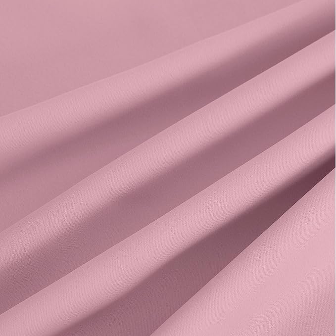 NICETOWN Room Darkening Draperies Curtains Panels, 2 Panels Rouge Pink W52 x L84