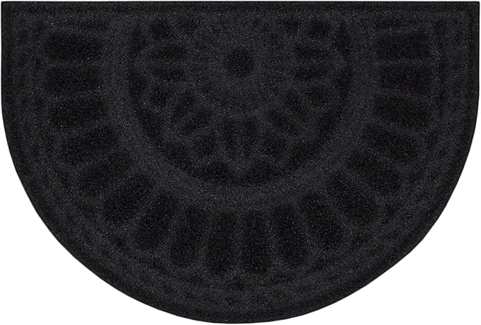 Mohawk Home Entryway Door Mat 2' X 3' All Weather Outdoor Non Slip Recycled Rubber Doormat, Rope Impressions Light Brown
