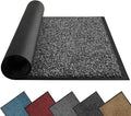 Mibao Front Door Mat, Dirt Trapper Welcome Mat for Outdoor Indoor, Non-Slip Waterproof Doormat, Durable Machine Washable Low Profile Entry Rug for Back Door Outside Patio Porch, 72" x 24", Grey