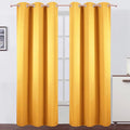LEMOMO Yellow Thermal Blackout Curtains/42 x 95 Inch/Set of 2 Panels Room Darkening Curtains for Bedroom