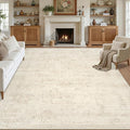 8x10 Area Rugs for Living Room: Vintage Boho Neutral Washable Rug Indoor Soft Large Area Rug Carpet for Bedroom Nursery Farmhouse Dining Room Office Floor Non-Slip Low Pile Under Table Rug Dark Beige