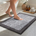 36x24 Large Bathroom Rugs Washable Non Slip, Grey Bath Mat for Bathroom Floor Tub, Soft Absorbent Quick Dry Mats for Shower, Bathtub,Home Decor