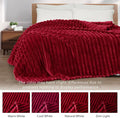 Flannel Fleece Blanket, King Size – Deep Red, 90x104 Inches