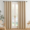 NICETOWN Room Darkening Draperies Curtains Panels, 2 Panels Biscotti Beige W52 x L84