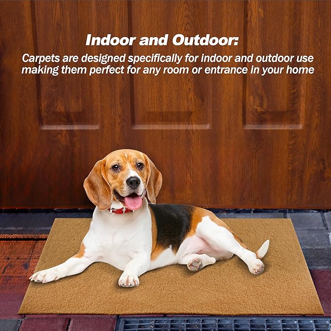 4 Pack Blank Door Mats, 30x17 Inch Artificial Coir Door Mats Outdoor for Crafting, Plain Door Mat for Painting, Welcome Mat for Indoor/Outdoor Use, Front Porch, Entryway, Non-Slip Rubber Backing