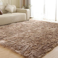ORINOVA Fluffy Beige 8X10 Area Rug Faux Sheepskin Shaggy Fur Rug Washable for Living Room Bedroom Nursery Teen Room Home Décor