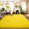 Amearea Premium Soft Fluffy Rug Modern Shag Carpet, 9x12 Feet, Fuzzy Shaggy Rugs for Bedroom Living Room Teen Apartment Decor, Comfortable Indoor Furry Dorm Carpets, Yellow