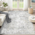 XLUEZ 5x7 Area Rugs for Living Room, Washable Modern Abstract Large Area Rug Neutral Soft Non Slip Kids Rug Stain Resistant Indoor Carpet for Bedroom Nursery Dining Room Playroom(BeigeGrey, 5'x7')