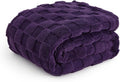 Bedsure GentleSoft Purple Throw Blanket for Couch - Checkered Fleece Blankets Gifts for Kids Girls, Cute Soft Cozy Mother's Day Throw for Bedroom Home Decor Gifts, 50x60 Inches