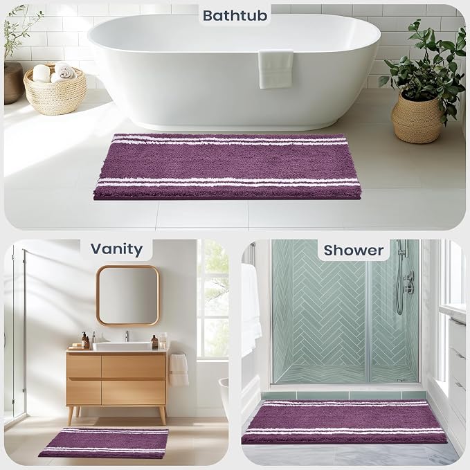 PURRUGS Bathroom Rug Non-Slip Machine Washable 24" x 36", Super Absorbent and - Image 5