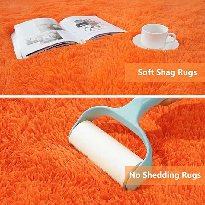 Boshengya 9X12 Large Area Rugs for Living Room Bedroom,Big Shag Rug for Bedroom Dorm,Soft Fluffy Indoor Carpet Nursery Rugs for Kids Girls Room Home Decor