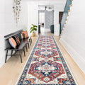 TOPRUUG Washable Runner Rug 2x12 - Hallway Runner Rug Kitchen Rugs and Mats Non Skid Washable Waterproof Carpet Runner for Living Room Bedroom Bathroom (Red, 2X12)