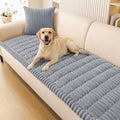 Smiry Couch Cover for Dogs Washable, Non Slip Fuzzy Pet Couch Covers for 3 Cushion Sofa Pet Friendly, Thick Soft Sofa Slipcovers Cushion Protector (Grey, 27.6" x 88")
