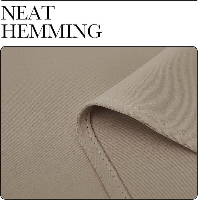 NICETOWN Blackout Curtain Panels for Bedroom, 2 Panels, W42 x L60 inches, Taupe, Thermal Insulated Grommet Top Blackout Draperies and Drapes