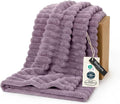 Bedsure GentleSoft Light Purple Throw Blanket for Couch - Cozy Soft Blankets for Women, Cute Small Throws for Girls, Mothers Gifts Day for Mom Women Wife, Purple Gifts Home Room Decor, 50x60 Inches
