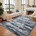 6x9 Ft Large Shag Rugs for Living Room Decor, Tie-Dyed Ultra Soft Fluffy Furry Area Rugs for Bedroom Indoor Floor, Aesthetic Carpet for Kids Home (Blue)