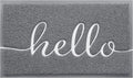 BeneathYourFeet Door Mat (32"x20",Grey), Welcome Mat Low Profile Front Doormat Indoor Outdoor Door Non Slip Rugs for Entryway, Patio, High Traffic Areas