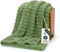 Bedsure GentleSoft Christmas Throw Blanket for Couch - Cozy Soft Blankets for Women, Cute Small Fleece Christmas Throws Gifts for Teens Girls Room Home Decor, Reseda, 50x60 Inches