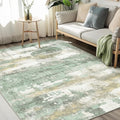 BEIMO Area Rugs 9x12 for Living Room Bedroom, Modern Abstract Machine Washable Large Light Green Rug Soft Rug, Low Pile Floor Carpet with Non Slip Backing for Dining Room