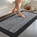 70x24 Long Bathroom Rugs Washable Non Slip, Dark Grey Bath Mat for Bathroom Floor Tub, Soft Absorbent Quick Dry Mats for Shower, Bathtub,Home Decor