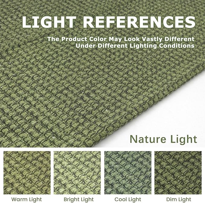 KOZYFLY Extra Long Runners for Hallways 3x16 ft Washable Kitchen Runner Non Slip Rubber Backed Hallway Rug Cotton Entryway Runner Rug Floor Carpet for Indoor Hall, Kitchen, Bright Green/Earthy Green