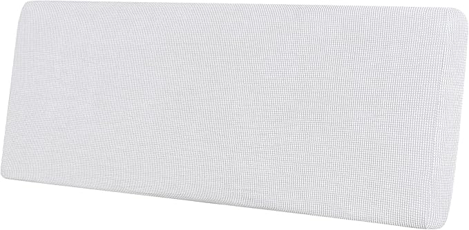 Easy-Going Stretch Cushion CoverSofa Cushion Furniture Protector Sofa Seat Sofa slipcover Sofa Cover Soft Flexibility with Elastic Bottom(Sofa Cushion,Snow White,Large)