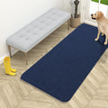 OLANLY Dog Door Mat for Muddy Paws 54x24, Absorbs Moisture and Dirt, Absorbent Non-Slip Washable Doormat, Quick Dry Chenille Mud Mat for Dogs, Entry Indoor Entryway Carpet for Inside Floor, Dark Blue