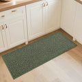BEQHAUSE Kitchen Runner Rugs 20"x48", Non-Slip Kitchen Mats for Floor, Super Absorbent and Stain Resistant Kitchen Rug, Machine Washable Rugs for Kitchen, Hallway, Laundry & Sink, Green