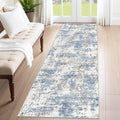 2x8 Runner Rug for Hallway, Washable Modern Abstract Runner Rugs Neutral Soft Non Slip Kids Rug Stain Resistant Indoor Runners for Hallways Entryway Bedroom Kitchen Laundry Room(Blue, 2'x8')