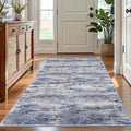 KOZYFLY 4x6 Area Rug Modern Abstract Washable Large Rugs for Entryway Non-Slip Soft Living Room Rug, Print Grey-Blue Throw Rugs Indoor Mat for High-Traffic Door Entrance, Laundry, Nursery, Bedroom