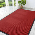 OLANLY Front Door Mat Indoor Outdoor Entrance, Waterproof Heavy Duty Doormat, Fade Resistant, Low Profile, Easy Clean Patio Porch Welcome Floor Mats for Entry, 59x34, Red