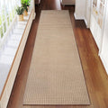 YDKGL 2x8 ft Hallway Runner Rug Extra Long Boho Woven Kitchen Runner Rugs Mat Non Slip Washable, Soft Entryway Laundry Hall Floor Runner Carpet for Indoor Backdoor Bedroom Hallway Living Room, Brown