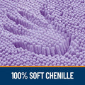 Bath Rugs 47 x 24 in Chenille, Lavender, Rubber Backing