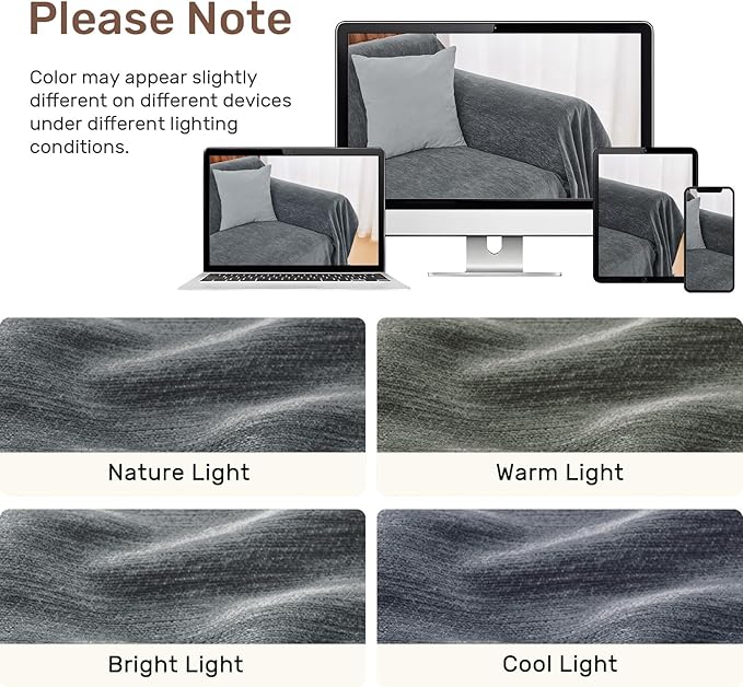 Sectional Couch Covers, 2 Pieces Washable L Shaped Couch Covers Sofa Blanket for Dogs Pet Friendly Sectional Sofa Slipcovers Furniture Covers,71"x 118"+ 71"x 118",(XX-Large,Dark Gray)