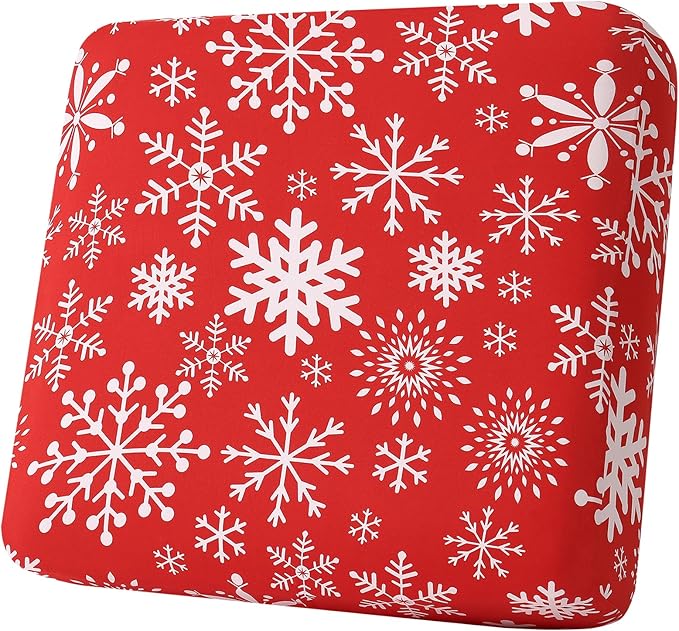 Smiry Printed Couch Cushion Covers, Stretch Soft Couch Covers for Sofa, Washable Non-Slip Sofa Slipcover Furniture Protector for Indoor and Outdoor (1 Pack, Red with White)