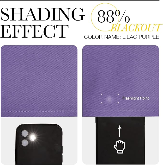 NICETOWN Room Darkening Draperies Window Curtain Panels, Lilac Purple, 2 Panels, W60 x L84 -inch, Thermal Insulated Grommet Room Darkening Curtains for Bedroom