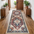 Washable Runner Rug 3x8 - Hallway Runner Rug Kitchen Rugs and Mats Non Skid Washable Waterproof Carpet Runner for Living Room Bedroom Bathroom (Red, 3X8)